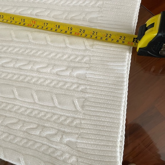 Quarter zipVintage white cotton knit sweater - Picture 6 of 6